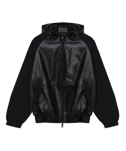 RAGLAN HOODY кожа JUMPER
