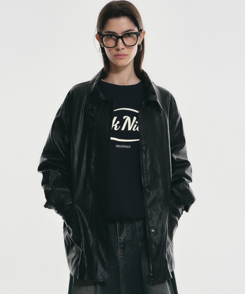 HIDDEN пуговица MIDI кожа JACKET