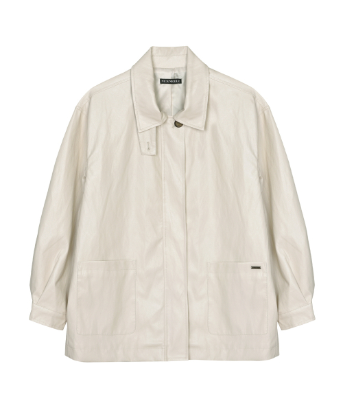 HIDDEN пуговица MIDI кожа JACKET