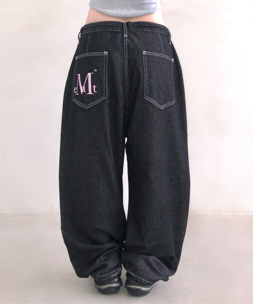 Maxxi back pocket big logo деним unisex (2Color)