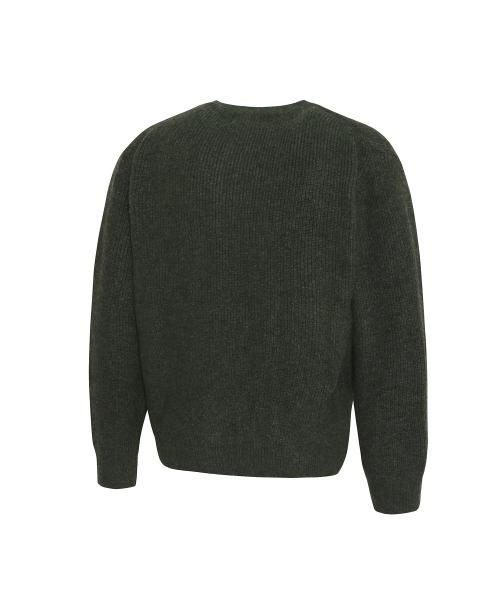 Кардиган с U-образным вырезом, меланжевый мягкий, Deep Khaki