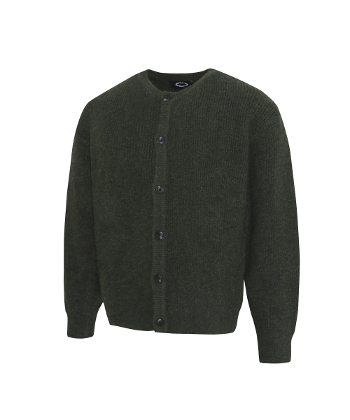 Кардиган с U-образным вырезом, меланжевый мягкий, Deep Khaki