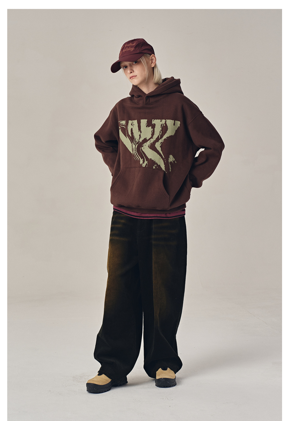 ★SUPERSUB★ Salty Snap Button Hoodie Brown ERR MUSINSA | SUPERSUB Salty Snap Button Hoodie - Brown