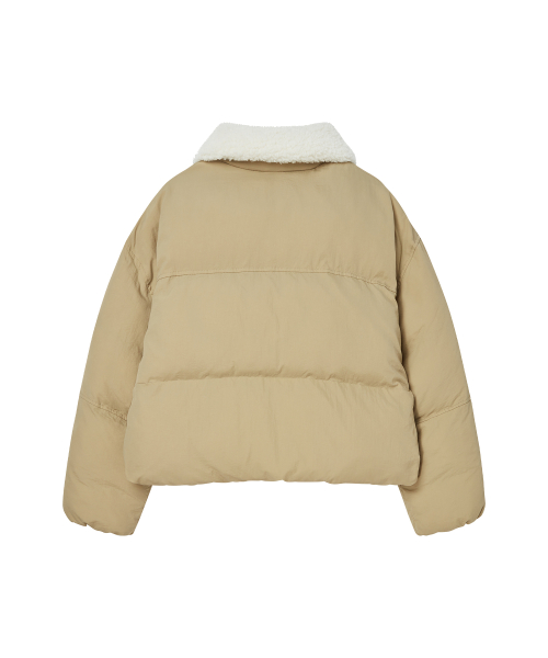 Пуховик с меховым воротником BEIGE