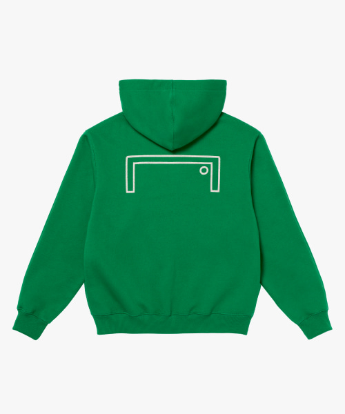 BASIC BRUSHED FULL ZIP-UP HOODIE-GREEN