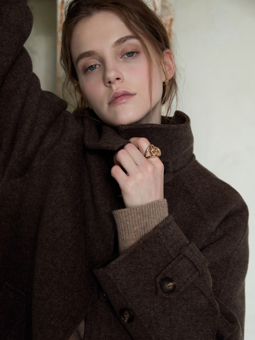 BARRIE wool balmacaan handmade coat_2colors