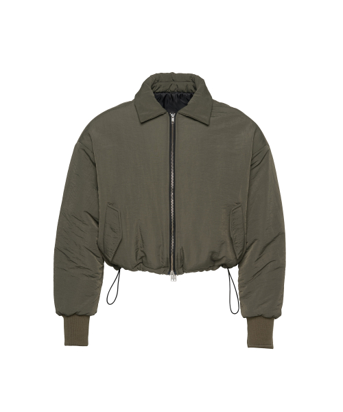 Matt Crop Puffer KHAKI