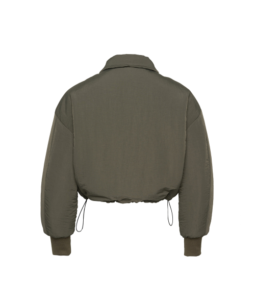 Matt Crop Puffer KHAKI