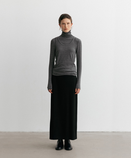 Водолазка Letters Roll Neck_CHARCOAL