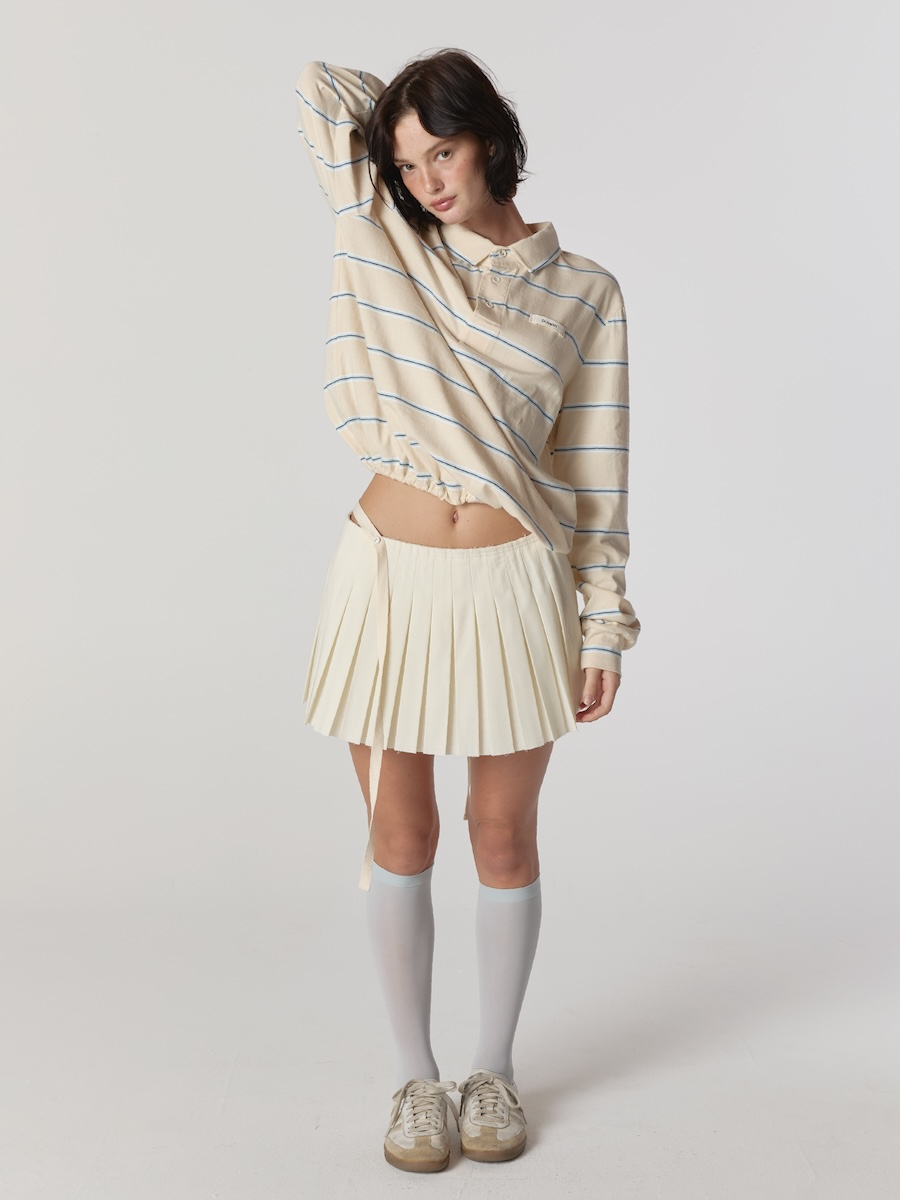 MUSINSA | GLOWNY TERRY PK LONG SLEEVE (CREAM)
