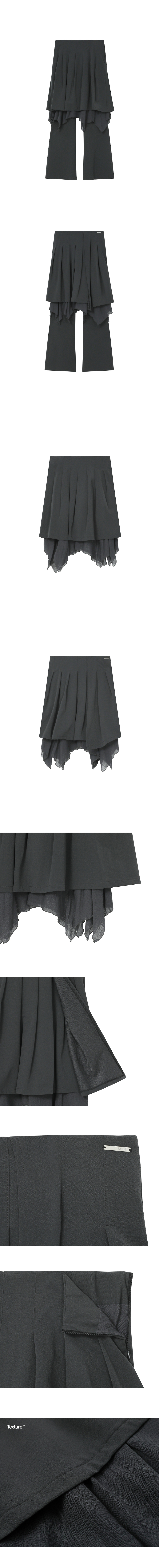 ◆MISEKI SEOUL◆ Draped midi skirt pants SET BLACK MSK251PT0 MUSINSA | MISEKI SEOUL Draped chiton midi skirt pants SET