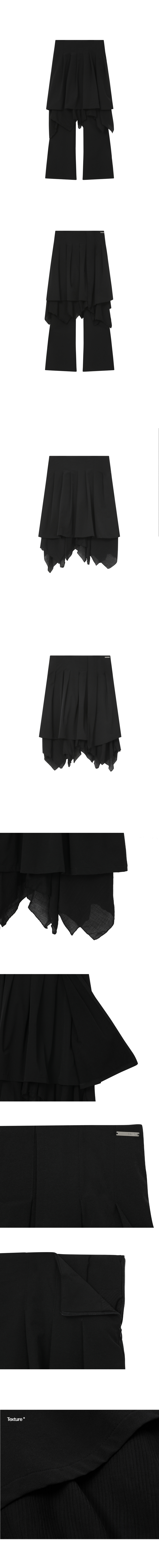 ★ MISEKI SEOUL★ Pleats skirt pants BLACK MSK252PT02BK MUSINSA | PIPPET 2-Way Layered Skirt Pants (black)