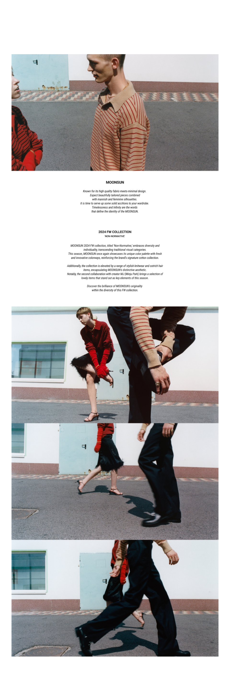 문선(MOONSUN) 01 M.C UNISEX, Stripe PK Shirt / Black