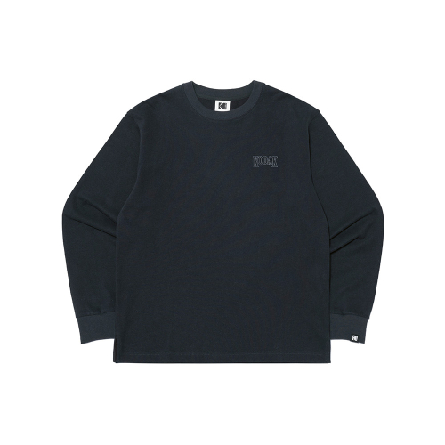 Лонгслив regular fit с начесом BLACK