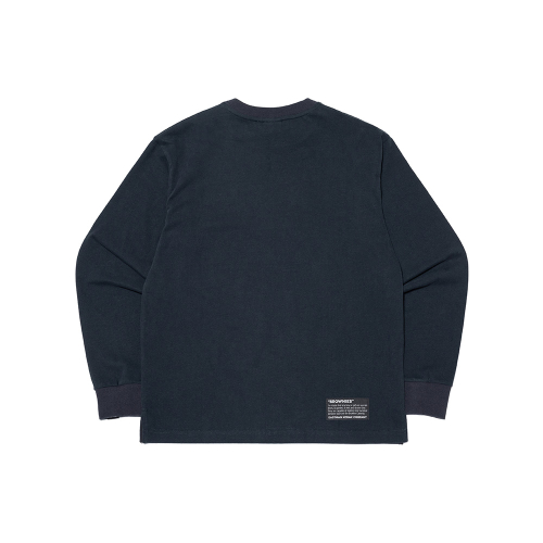 Лонгслив regular fit с начесом BLACK