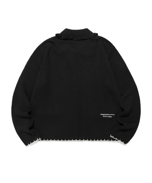 FFATS FRILL CARDIGAN_BLACK(NG2EFUK683A)