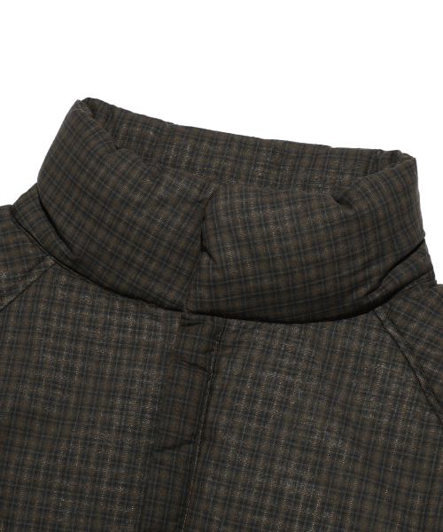FFATS CHECK DOWN PUFFER_BROWN(NG2EWUB901A)