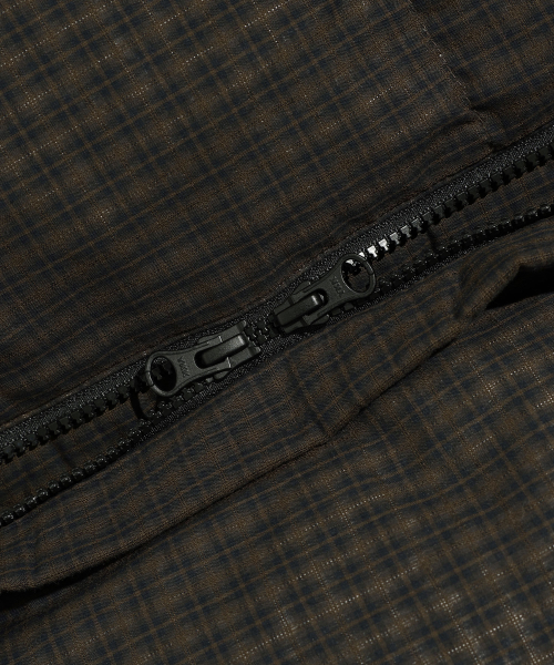 FFATS CHECK DOWN PUFFER_BROWN(NG2EWUB901A)