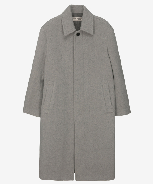 [HEUTE]Wool Blended Twill Balmacan Oversized Fit Long Coat MYCA7172