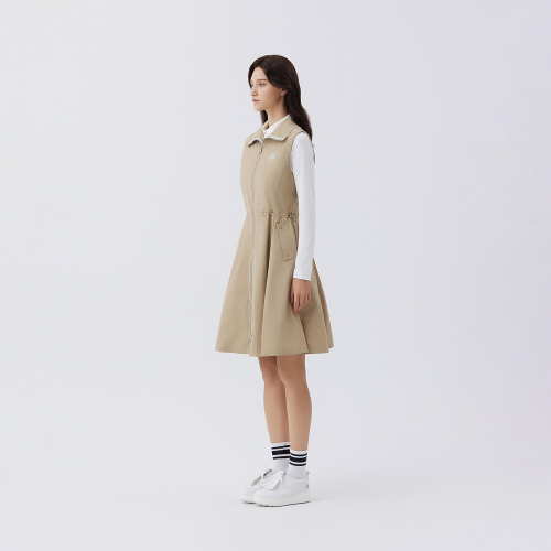 String Long Vest _BEIGE