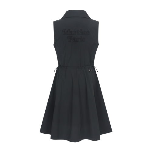 String Long Vest_BLACK