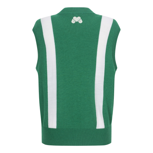Color Combi Knit Vest_GREEN