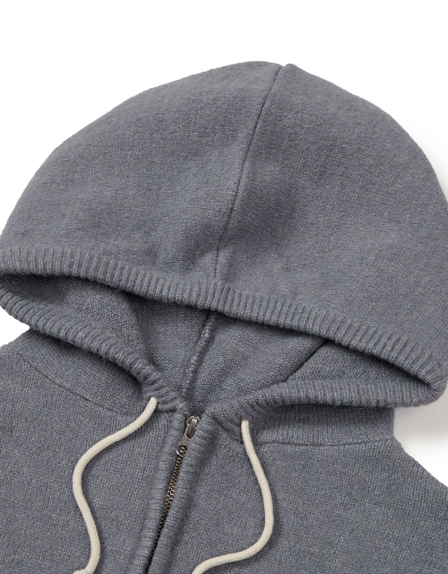 [Mmlg] MM KNIT HOOD ZIPUP (GREY)