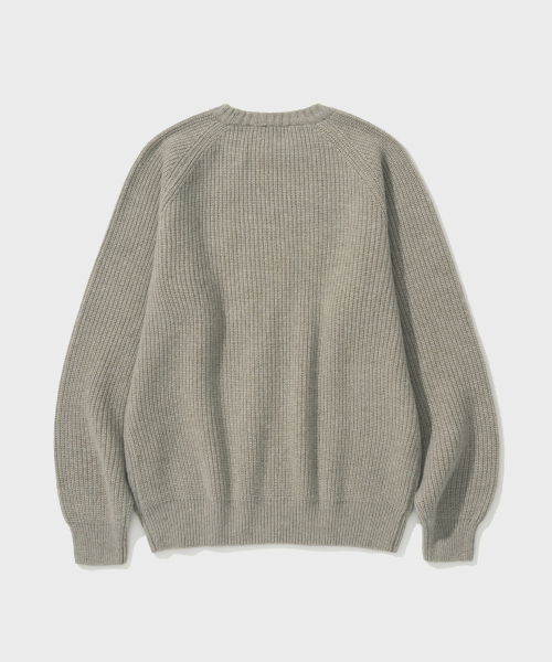 WOOL CHUNKY KNIT V2 (MELANGE BEIGE)