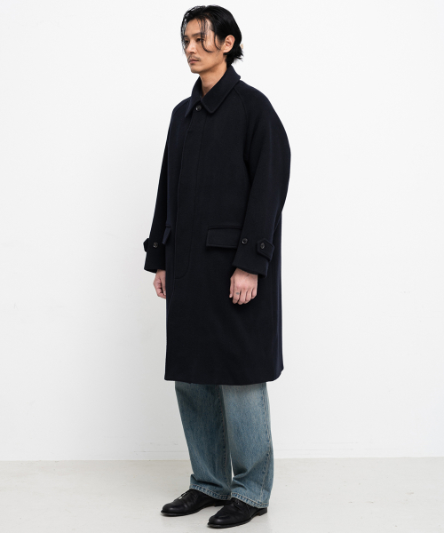 FINE MASTER BALMACAAN COAT (DARK NAVY)
