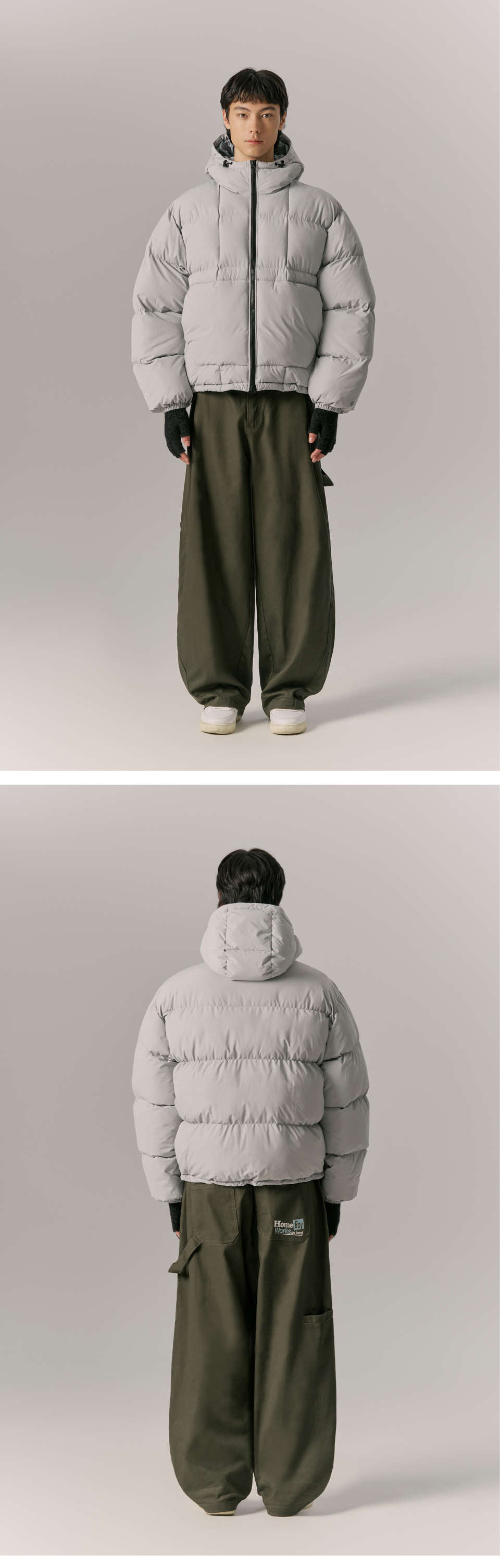 MUSINSA | URBANDTYPE Heavy Wellon Color Block Hood Short