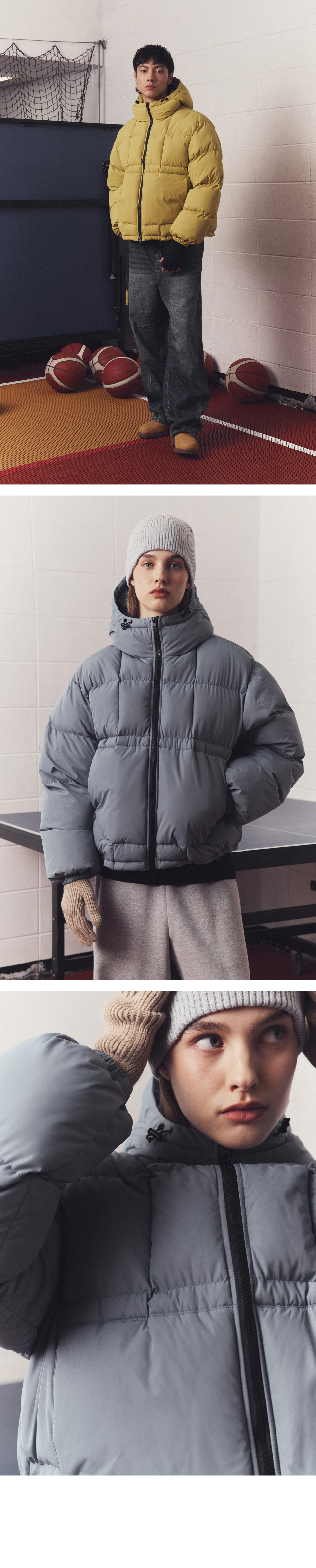 ★ Urbandtype.★ Heavy Wellon Color Block Hood Short Paddin HEAVY WELLON COLOR BLOCK HOOD SHORT PADDED JUMPER – ALAND USA