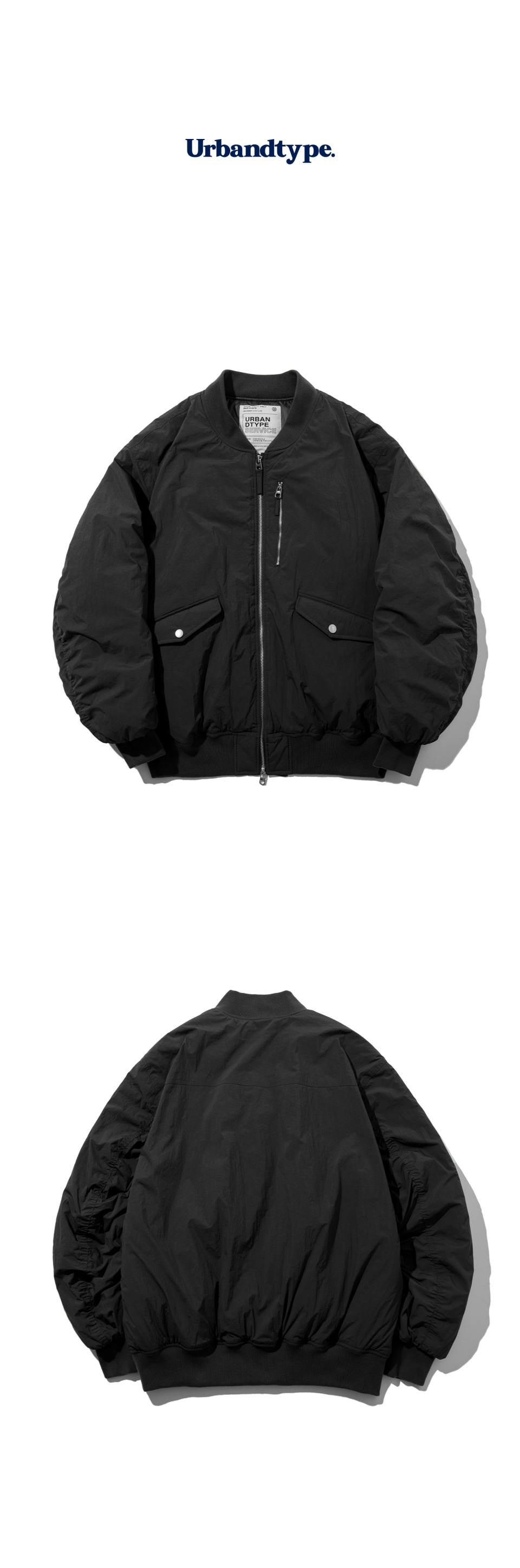 URBANDTYPE MA-1ジャケットUtility MA1 Jacket MUSINSA | URBANDTYPE Utility MA1 Jacket _ Black_OL243