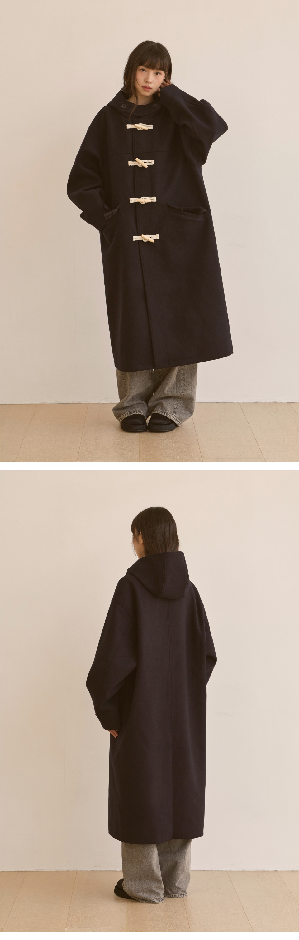 MUSINSA | URBANDTYPE Heated Wool Melton Duffel Coat(WOOL 60)