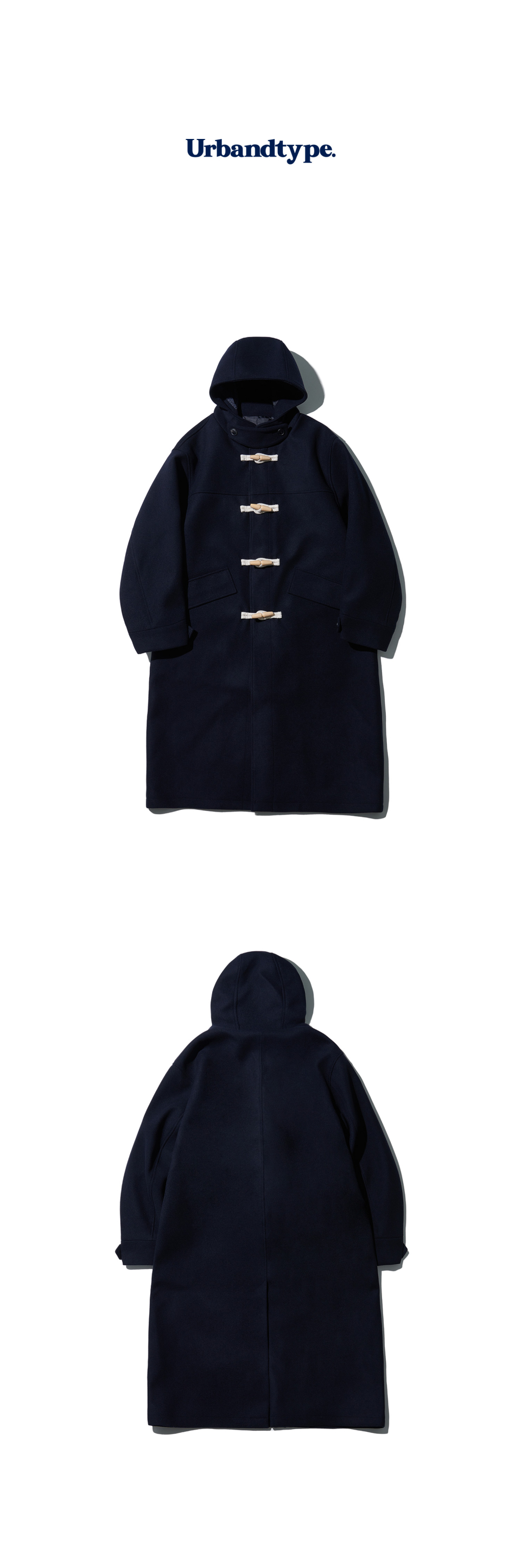 ★韓国人気★Heated Wool Melton Duffle Coat/全2色/URBANDTYPE ☆韓国人気☆Heated Wool Melton Duffle Coat/全2色/URBANDTYPE
