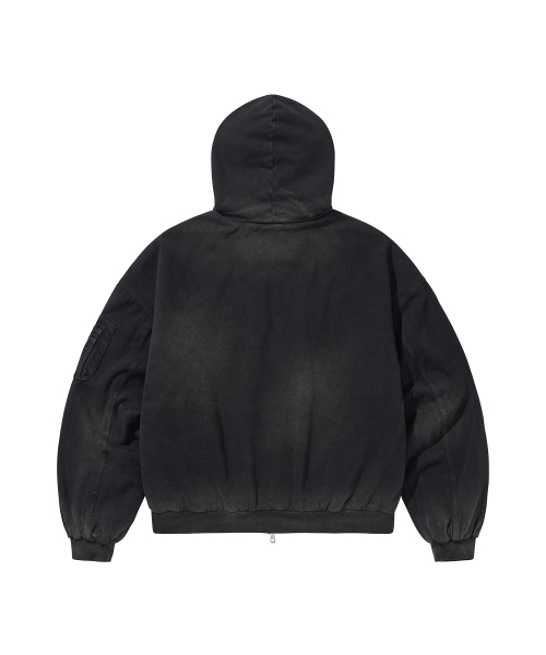 DYEING HOODY MA-1 / BLACK