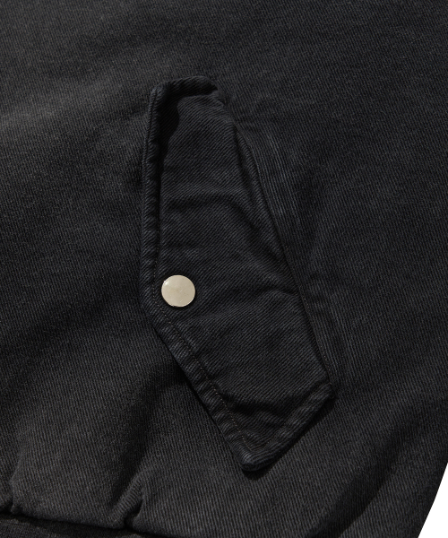 DYEING HOODY MA-1 / BLACK