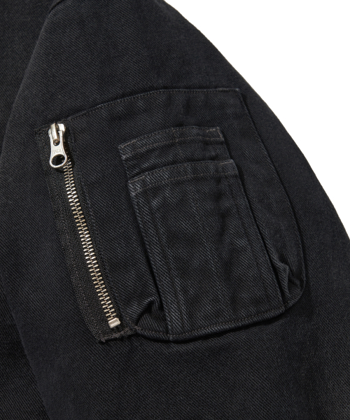 DYEING HOODY MA-1 / BLACK