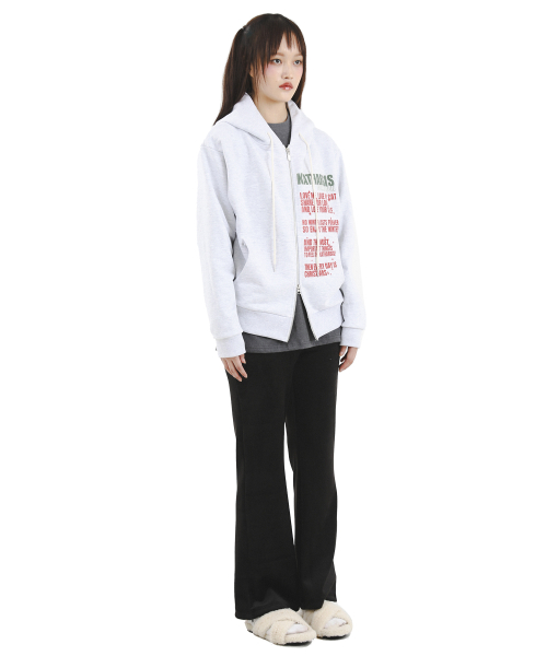 Оверсайз худи с надписью Light Gray ONE SIZE