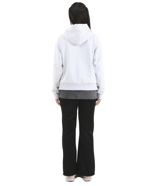 Оверсайз худи с надписью Light Gray ONE SIZE