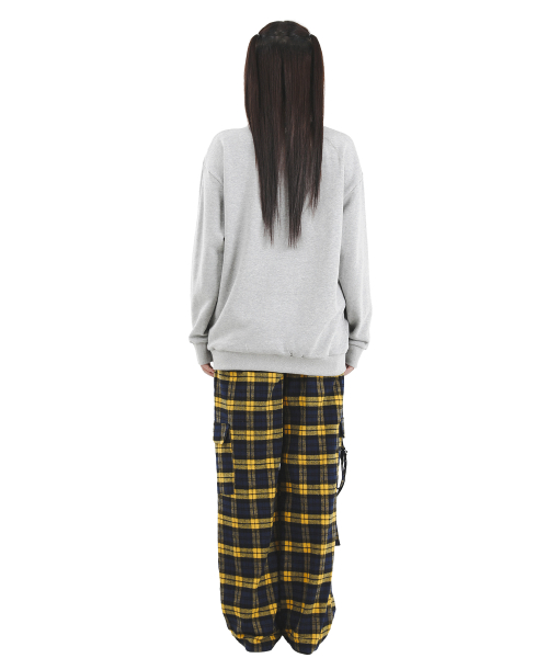 Брюки в клетку с ремнем Yellow, ONE SIZE