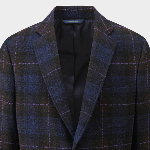 Твидовый пиджак Harris Tweed 1818 Traditional Fit 3 кнопки Purple BBJSMM46507EF