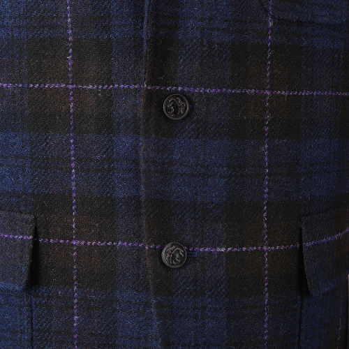 Твидовый пиджак Harris Tweed 1818 Traditional Fit 3 кнопки Purple BBJSMM46507EF