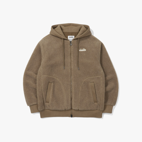 Худи на молнии из флиса Comfy BROWN