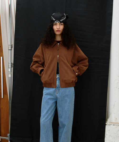 CP VEGAN SUEDE BOMBER JACKET(2COLORS)