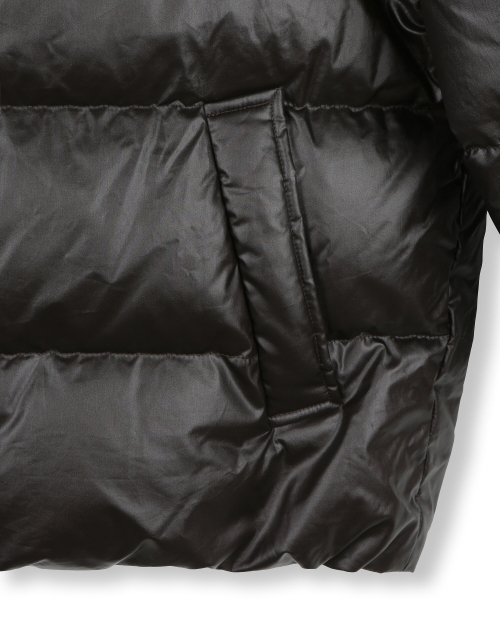 ESSENTIAL COATED DOWN JACKET BLACK BROWN