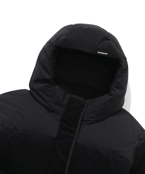 Женский вельветовый пуховик с капюшоном RDS Short Puffer Black