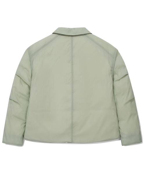 Женский пуховик RDS без стежки со сборками Sage Green