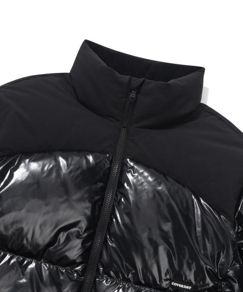 Женский глянцевый пуховик RDS Civic Short Puffer Black