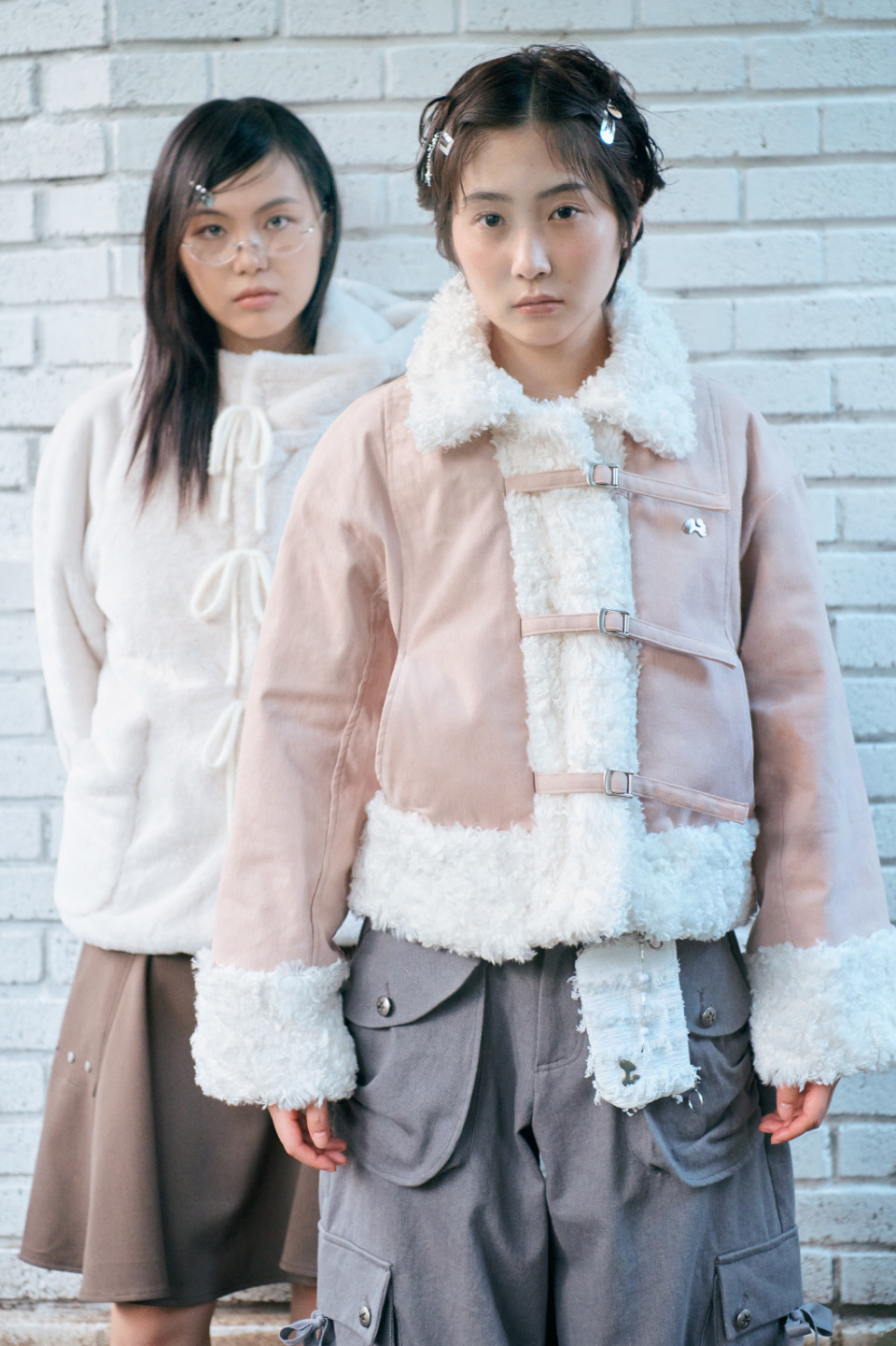 【HUGYOURSKIN】Shearling Fur Jacket in Ash Pink MUSINSA | HUG YOUR SKIN Shearing fur jacket (Ash Pink)