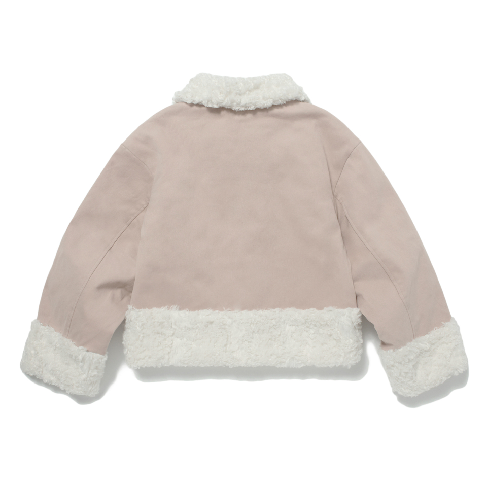 【HUGYOURSKIN】Shearling Fur Jacket in Ash Pink MUSINSA | HUG YOUR SKIN Shearing fur jacket (Ash Pink)